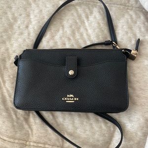 Black crossbody coach purse